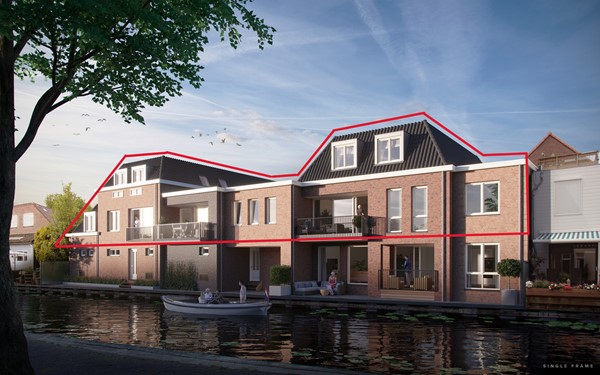 Het riante appartement biedt een uitzonderlijke woonoppervlakte van circa 340 m², beschikt over twee ruime balkons, twee badkamers vijf slaapkamers,  met panoramisch uitzicht over de Oude Rijn. 
